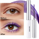 Rímel colorido para cílios, rímel colorido volumoso, rosa, roxo, azul, verde, vermelho, alongamento, definição, ondulação, fórmula multiplicadora (#08-roxo, 1 unidade (pacote com 1))-08 - Imagem 3
