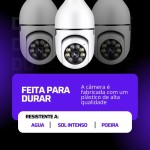Câmera de Segurança Smart WiFi IP 360º Giratória Full HD com Alerta Inteligente e Armazenamento em Nuvem – Monitoramento em Tempo Real - Imagem 4