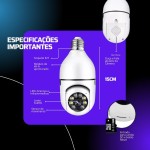 Câmera de Segurança Smart WiFi IP 360º Giratória Full HD com Alerta Inteligente e Armazenamento em Nuvem – Monitoramento em Tempo Real - Imagem 5