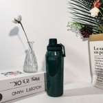 Garrafa Térmica 500ml em Aço Inoxidável com Glitter Mantém Quente e Frio, Tampa Rosqueável com Alça, Garrafa Térmica Portátil para Água, Café e Bebidas (VERDE AGUA) - Imagem 5