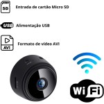 Mini Câmera Espiã Segurança Gravador Visão Noturna Wifi A9 Vigilância - Imagem 5