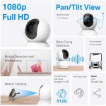 Câmera Wi-Fi TP-Link Tapo C200C para segurança residencial panorâmica/inclinável - Imagem 2