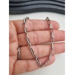 Pulseira Corrente Tipo Tijolinhos De Aço Inoxidável Cirugico Antialergico Pulseira De Aço Inox Hipoalergênico - Imagem 4