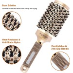Escova de Cabelo Termica Profissional Ceramica Tehrmal Ionica Cerdas Javali Nylon Multiactive 25mm - Imagem 6