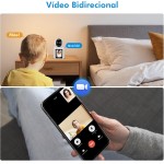 Camera de Segurança Wifi, Baba Eletronica, Camera de Segurança com Tela, Detecção de Movimento, Push de Alerta via Aplicativo, Áudio Bidirecional, Visão Noturna Infravermelha, WKTY001 - Imagem 4