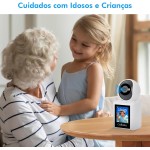 Camera de Segurança Wifi, Baba Eletronica, Camera de Segurança com Tela, Detecção de Movimento, Push de Alerta via Aplicativo, Áudio Bidirecional, Visão Noturna Infravermelha, WKTY001 - Imagem 7