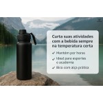 Garrafa Térmica 800 ml Inox Esportiva Preta – Squeeze Isolada a Vácuo para Academia, Trabalho e Viagens | Storeasy - Imagem 4