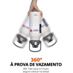 Garrafa Térmica 1700ml - Duplamente Isolada a Vácuo, Canudo e Base Emborrachada Anti Derrapante, Mantém Bebidas Quentes por 12 Horas e Geladas por 24 Horas (Branco) - Imagem 6