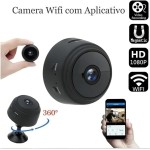 Kit 3 Câmeras Mini WiFi A9 com Bateria Recar regável – Monitoramento Residencial, Detecção de Movimento, Visão Noturna e Instalação Fácil - Imagem 4