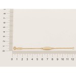 Pulseira Infantil Rommanel Banhado Ouro Chapa Diamantada - Imagem 2
