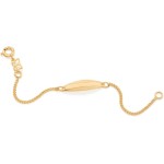 Pulseira Infantil Rommanel Banhado Ouro Chapa Diamantada - Imagem 3