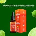 Vitamina D3 Liquida, 2000UI por gota, formlado com óleo de abacate, Sabor Limão, Unidade 20mL, Bigens (Unidade) - Imagem 4
