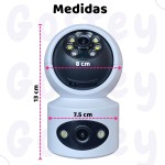 Camera Dupla de Segurança IP Gostey Giratoria 360 Interna WiFi com Aplicativo e Sensor de Movimento - Imagem 5
