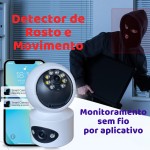 Camera Dupla de Segurança IP Gostey Giratoria 360 Interna WiFi com Aplicativo e Sensor de Movimento - Imagem 8