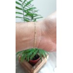 Pulseira Piastrine Guti Fina 20 cm Banho de Ouro 18k Moda - Imagem 4