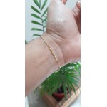 Pulseira Piastrine Guti Fina 20 cm Banho de Ouro 18k Moda - Imagem 6