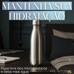 Garrafa Térmica Inox 500 ml Prata Parede Dupla Anti Vazamento Design Moderno - Imagem 3