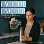 Garrafa Térmica Inox 500 ml Prata Parede Dupla Anti Vazamento Design Moderno - Imagem 4