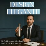 Garrafa Térmica Inox 500 ml Prata Parede Dupla Anti Vazamento Design Moderno - Imagem 8