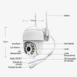 Wifi Smart Camera Câmera de Segurança Premium Wifi 1080p HD Detecção de Movimento A prova D'água Externa Plástica - Imagem 9