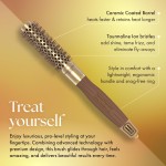 Olivia Garden NanoThermic Ceramic + Escova de cabelo térmica redonda de íons – não elétrica – Escova profissional para cabelos normais a grossos – Barril de 9,5 mm de diâmetro – NT-18 - Imagem 3