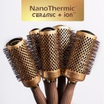 Olivia Garden NanoThermic Ceramic + Escova de cabelo térmica redonda de íons – não elétrica – Escova profissional para cabelos normais a grossos – Barril de 9,5 mm de diâmetro – NT-18 - Imagem 6