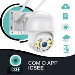 Câmera Ip Externa Wifi Noturna Ip66 Hd modelo A8 + Cartão 128 Gb - a prova d'água - Imagem 5