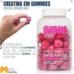 Kit 2un Guday Creatina Em Gummies SaborFrutas Vermelhas 60 Gomas Cada Pote - Imagem 5