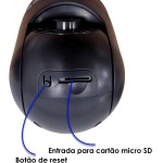 Camera Segurança Lampada Preta Wifi C/rastreio 360 1080p visão noturna Pet Orbitronic - Imagem 5