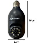 Camera Segurança Lampada Preta Wifi C/rastreio 360 1080p visão noturna Pet Orbitronic - Imagem 8