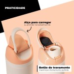 Garrafa Térmica Inox Academia 800ml Aya Offwhite Alma Genius - Imagem 8