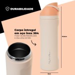 Garrafa Térmica Inox Academia 800ml Aya Offwhite Alma Genius - Imagem 9