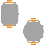 Pulseira compatível com Amazfit Bip 6 A2435 em nylon 22mm - Imagem 3