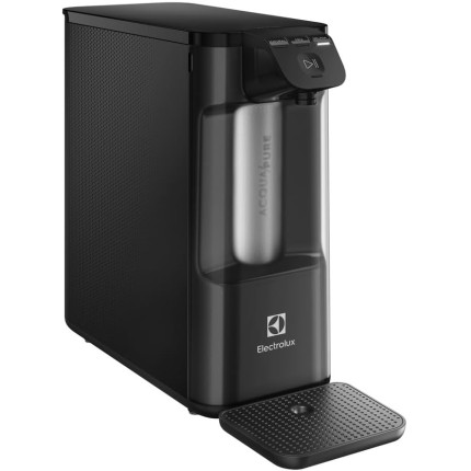 Electrolux Purificador de Água Gelada Fria e Natural Elétrico Compacto Eletronico placa Filtro refil 6 meses ou 3000l Painel Touch Bivolt Preto PE12P
