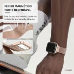 Pulseira milanesa original de aço inoxidável compatível com Apple Watch Series 9, Ultra 2/Ultra, SE/SE 2nd de 38 mm, 40 mm, 41 mm, 42 mm, 44 mm, 45 mm e 49 mm - Imagem 3
