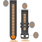 Pulseira Silicone Para Relógio Garmin Forerunner 255/265/745/venu Dual Cor 22MM Fecho Duplo - Imagem 3