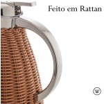 WOLFF - Garrafa Térmica Aço Inox C/Rattan Plástico Marrom 1,5L - Imagem 2
