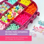 Kit Para Montar Pulseira Com Letras 1.600 Peças Artesanato Miçangas - Imagem 4