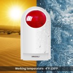 SINGCALL Kit de alarme de sirene estroboscópica de emergência remota à prova d'água ao ar livre alto pânico System de alerta sos para 1 sirene vermelha piscando 2 botões de chamada - Imagem 7