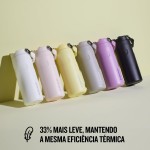 Stanley - Garrafa de Água Aerolight Flip Straw, Canudo Integrado, Abertura Grande, Aço Inoxidável Leve, 473ml Black - Imagem 6