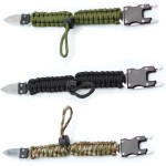 Bracelete Pulseira de Sobrevivência Paracord com Canivete Integrado, Bússola, Multifuncional, Camping e Trilha, Ajustável, Verde Militar Camuflado Selva Exército - Imagem 7