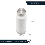 WOLFF - Garrafa Térmica de Aço Inox com Alça Trekk Branca 600ml - Imagem 3