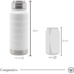 WOLFF - Garrafa Térmica de Aço Inox com Alça Trekk Branca 600ml - Imagem 5