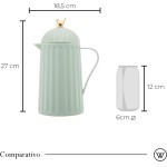 WOLFF Garrafa Térmica de Plástico Bird Menta 600ml - Enxoval - Organização - Decoração - Cozinha - Mesa Posta - Utilidades Domésticas - Perfeita Para Café e Chá - Imagem 4