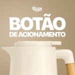 Garrafa Térmica 1L Creme Design Elegante com Cabo de Madeira para Café Chá e Bebidas Quentes Tampa Rosqueável com Sistema de Pressão Mesa Posta Premium - Imagem 4