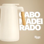 Garrafa Térmica 1L Creme Design Elegante com Cabo de Madeira para Café Chá e Bebidas Quentes Tampa Rosqueável com Sistema de Pressão Mesa Posta Premium - Imagem 6