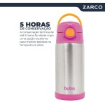 Garrafa Térmica Parede Dupla, Buba, Rosa, 400 ml - Imagem 2