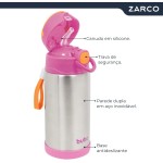 Garrafa Térmica Parede Dupla, Buba, Rosa, 400 ml - Imagem 3
