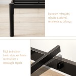 Estrutura De Cama De Metal, Não Precisa de Box Spring,Com Espaço De Armazenamen Cor Preto (TWIN) - Imagem 6