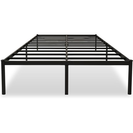 Estrutura De Cama De Metal, Não Precisa de Box Spring,Com Espaço De Armazenamen Cor Preto (QUEEN)